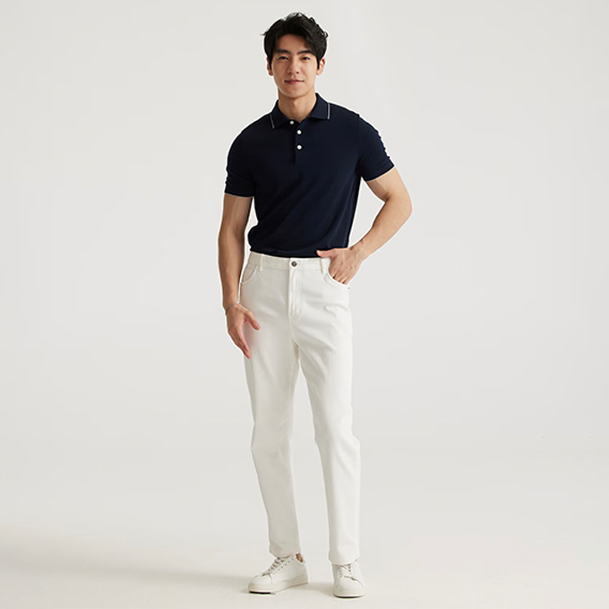 brunello cucinelli fine knit contrast trim short sleeve polo shirt